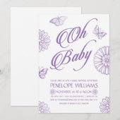 Oh Baby | Babyschoenen | Paars Kaart (Voorkant / Achterkant)