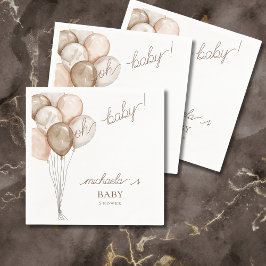 Oh Baby Balloons Boho Baby shower Servet