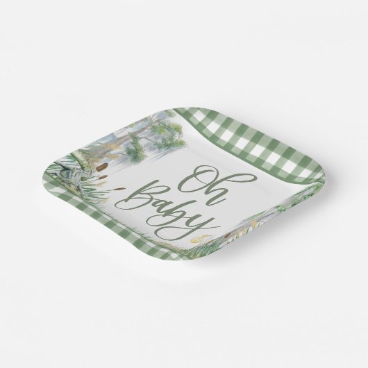 Oh Baby Bayou Swamp Baby shower Papieren Bordje (Gebogen)