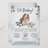 Oh Baby! Beagle Puppy Dog Baby shower Kaart (Voorkant / Achterkant)