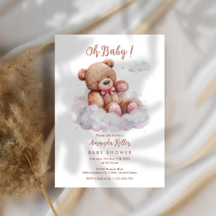 Oh Baby! Beer op Cloud Baby shower Invitation Kaart