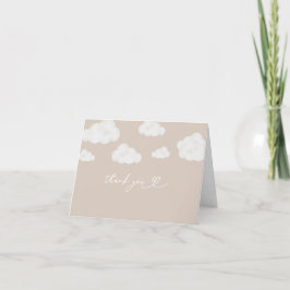 Oh Baby Beige Cloud Baby shower Dank je wel kaart