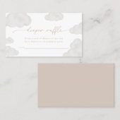 Oh Baby Beige Cloud Baby shower Luier Raffle Kaart Visitekaartje (Voorkant / Achterkant)