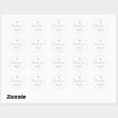 Oh Baby Beige Dank je Ronde Sticker (Vel)