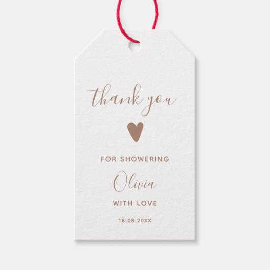 Oh Baby Beige Dank u Cadeaulabel (Voorkant)