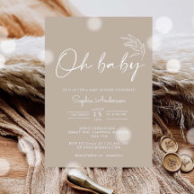 Oh Baby Beige Genderneutraal Modern Baby shower