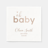 Oh Baby Beige Neutraal Servet (Voorkant)