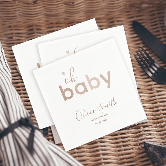 Oh Baby Beige Neutraal Servet