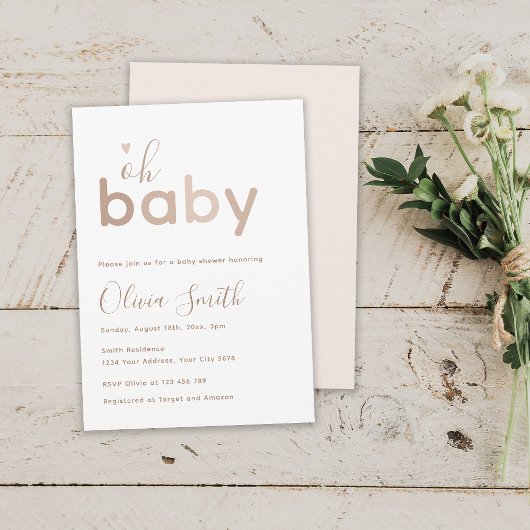 Oh Baby Beige Neutrale Babyborrel Kaart