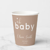 Oh Baby Beige Papieren Bekers (Achterkant)