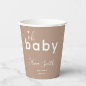 Oh Baby Beige Papieren Bekers (Voorkant)