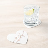 "Oh Baby" Beige Script Baby shower Kartonnen Onderzetters (Insitu)