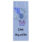 Oh Baby! betoverend Baby shower Wijn Cadeautas (Achterkant)