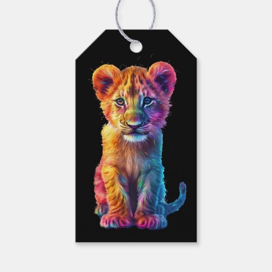 Oh Baby Big Cat Cub Cadeaulabel (Voorkant)