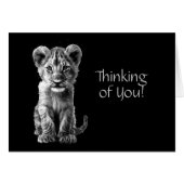 Oh Baby Big Cat Cub Grey aangepaste begroeting (Voorkant Horizontaal)