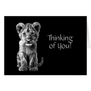 Oh Baby Big Cat Cub Grey aangepaste begroeting