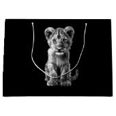 Oh Baby Big Cat Cub Grey Groot Cadeauzakje (Voorkant)