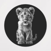 Oh Baby Big Cat Cub Grey Labels (Design 1)