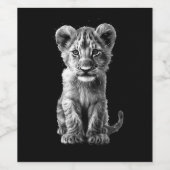 Oh Baby Big Cat Cub Grey Wijn Etiket (Enkel label)