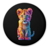 Oh Baby Big Cat Cub Keramische Knop (Voorkant)