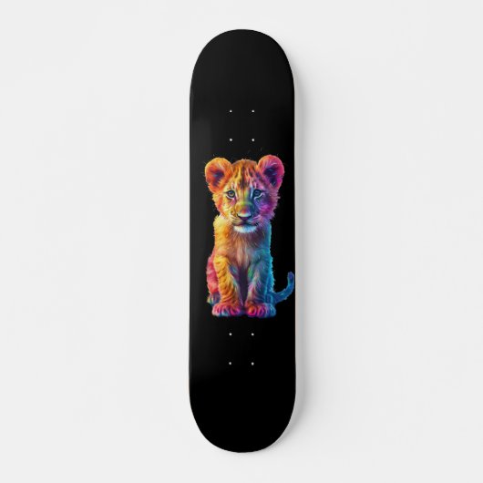 Oh Baby Big Cat Cub Persoonlijk Skateboard (Voorkant)