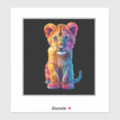 Oh Baby Big Cat Cub Sticker (Vel)