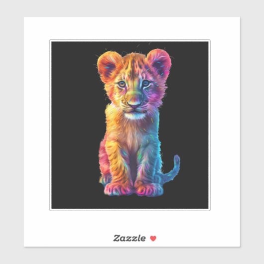 Oh Baby Big Cat Cub Sticker (Vel)