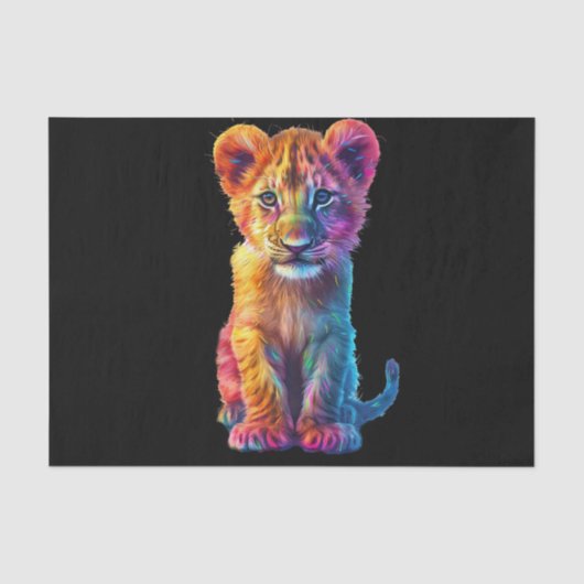 Oh Baby Big Cat Cub Tissuepapier (Voorkant)