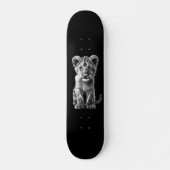 Oh Baby Big Cat Cub Zwart Persoonlijk Skateboard (Voorkant)