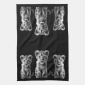 Oh Baby Big Cat Grey Cub Zwart Theedoek (Verticaal)