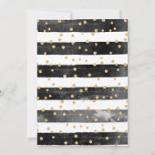 Oh Baby Black Stripe Glitter Baby shower Kaart (Achterkant)