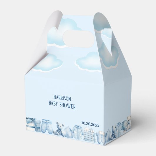 Oh Baby Blauw Clipart Favor Boxes Bedankdoosjes (Achterkant)