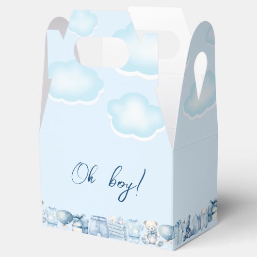 Oh Baby Blauw Clipart Favor Boxes Bedankdoosjes (Geopend)