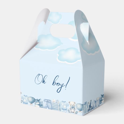 Oh Baby Blauw Clipart Favor Boxes Bedankdoosjes (Voorkant Zijde)