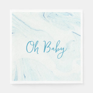 Oh Baby Blauw Marmeren Jongen Baby shower Papier S Servet