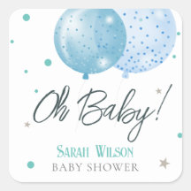 Oh Baby Blauwe Ballonnen Jongen Baby shower