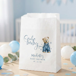 Oh Baby Blauwe Jean Baby Denim Baby Shower Bedankzakje