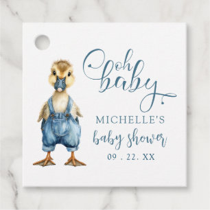 Oh Baby Blauwe Spijkerbroek Baby Denim Baby Shower Bedankjes Labels