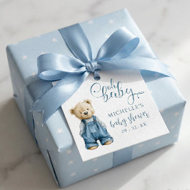 Oh Baby Blauwe Spijkerbroek Baby Denim Baby Shower Bedankjes Labels