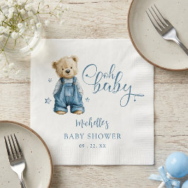 Oh Baby Blauwe Spijkerbroek Baby Denim Baby Shower Servet