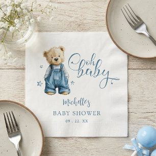 Oh Baby Blauwe Spijkerbroek Baby Denim Baby Shower Servet
