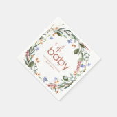 Oh Baby Bloemen Baby shower Servet (Hoek)