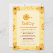 Oh baby bloemenschattig baby shower kaart (Voorkant)