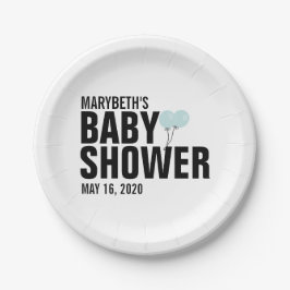 Oh Baby Blue ballonpapier Baby shower Bord