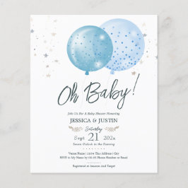 Oh Baby Blue Balloons Baby shower