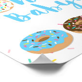 Oh Baby Blue Donut Sprinkle Baby shower Sign. Poster (Hoek)