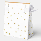 Oh Baby Blue Gold Ginkgo Leaf Baby shower Bedankdoosjes (Achterkant)