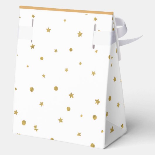 Oh Baby Blue Gold Ginkgo Leaf Baby shower Bedankdoosjes (Achterkant)