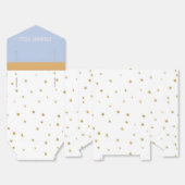 Oh Baby Blue Gold Ginkgo Leaf Baby shower Bedankdoosjes (Ongevouwen)