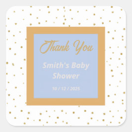 Oh Baby Blue Gold Ginkgo Leaf Dank u Stickers